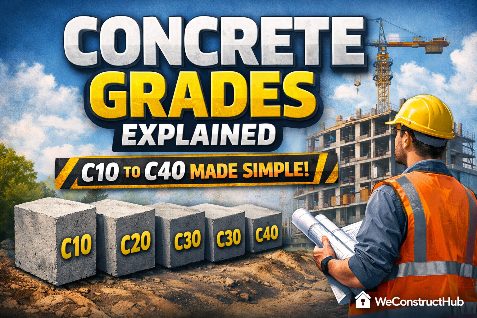 Concrete Grades Explained: C10 to C40 Made Simple for Builders and Engineers